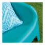 Chaise en plastique empilable, turquoise