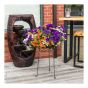 Round Support for Indoor or Outdoor Plant - 21" x 10" - Black