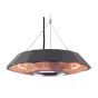 Hanging Infrared Electric Outdoor Heater - 1,500 W - 17.72" x 17.72" x 4.00" - Black