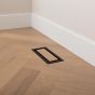Aria Lite Framed Floor Vent, Black, 3" x 10"