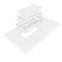 Aria Lite Framed Floor Vent - White - 4" x 10"