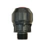 Adapter for Polyethylene Pipe - 3/4” - MPT - Black