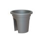 Plastic Pot for Balcony Installation - Venezia - 30 cm - Anthracite