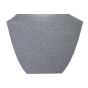 Pot Newland, gris, fini imitation pierre, 16"