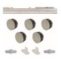 Invisible Door Track and Hardware Kit for Sliding Door - Chrome
