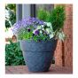 Outdoor Planter In Recycled Rubber - grey - 22.5"