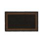 Coco Mat With Beige Border - Black - 18" x 30"