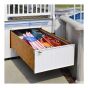 Adjustable deck storage drawer