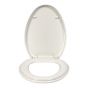 Elongated Plastic Toilet Seat with Slow Close - White - 14.56" x 18.5"