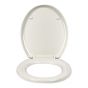 Round Plastic Toilet Seat with Slow Close - White - 14.56" x 17.71"