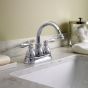 Caldwell Bathroom Sink Faucet - 2 Handles - Polished Chrome - 4" Centerset