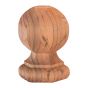 Brown Treated Wood Colonial Ball - 4" x 4" x 6"