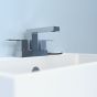 Quadrato Bathroom Sink Faucet - 2 Handles - Polished Chrome - 4" Centerset