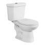 2-piece Dual Flush Mila Round Bowl Toilet - 4 L/6 L - White
