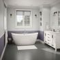 Delsia Freestanding Bathtub - 60" x 32" - Applied Acrylic - White