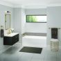 Bosca Alcove Bathtub - 59 3/4" x 30" - Cubic Design - Acrylic - White