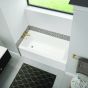Bosca Alcove Bathtub - 59 3/4" x 30" - Cubic Design - Acrylic - White