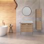 Linen Cabinet - Izabella - 2 Doors/2 Shelves - Natural Oak
