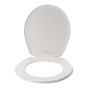 Siège de toilette rond en plastique Econo, blanc, 14.31" x 15.13"
