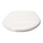 Deluxe Round Plastic Toilet Seat - White - 14.69" x 14.75"