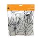 Spider Web Decoration with Plastic Spiders
