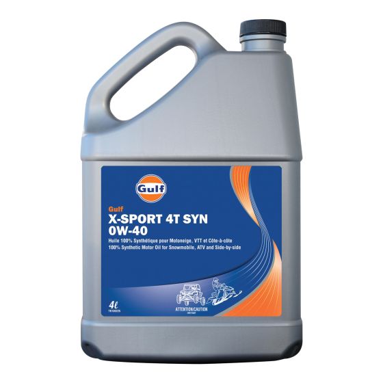 X-SPORT 4T SYN 0W-40 100% Synthetic Motor Oil for Snowmobile, ATV and Side-by-Side - 4 l