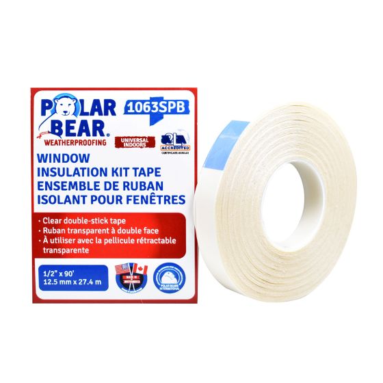 Ruban adhésif double face pour portes et fenêtres, 1/2" x 84'
