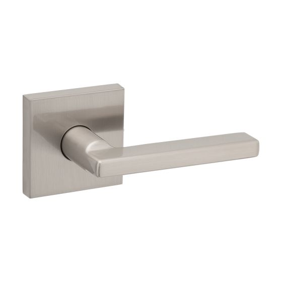 Halifax Square Rose Passage Levers - Satin Nickel