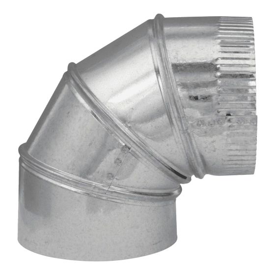 Adjustable 90° Elbow – 30 Gauge – 3" – Galvanized Steel