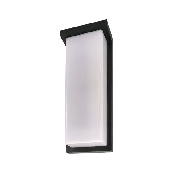 Luminaire mural extérieur DEL, Viva, noir, 14"