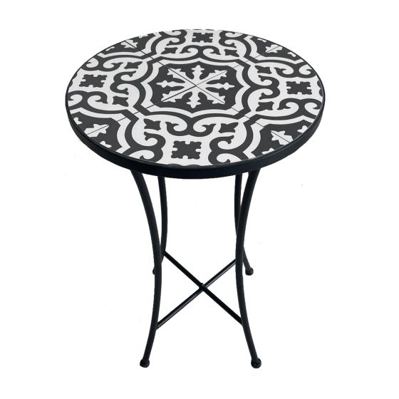 Table d'appoint extérieure en métal