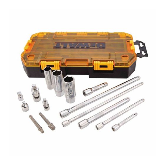 15-Piece 1/4" (6.35 mm) and 3/8 (9.52 mm) Drive Tool Accessory Set