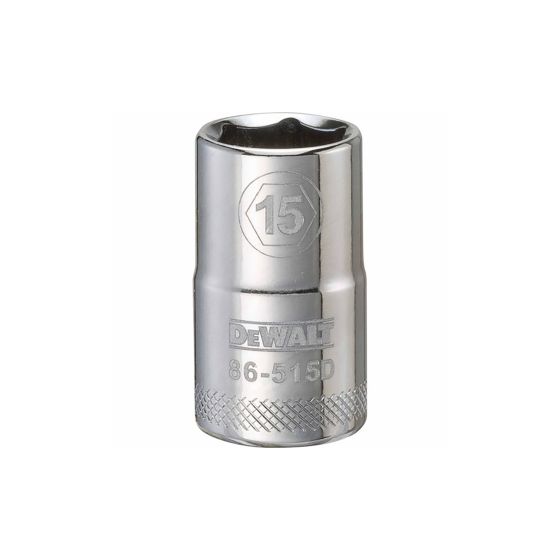 15 mm - 6 Point Short 1/2" Drive Socket