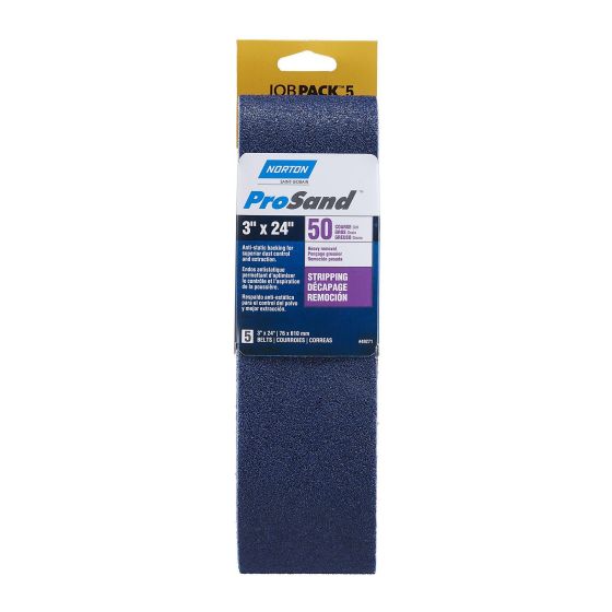 Courroies abrasives ProSand, 3" x 24", Grain 50, 5/pqt