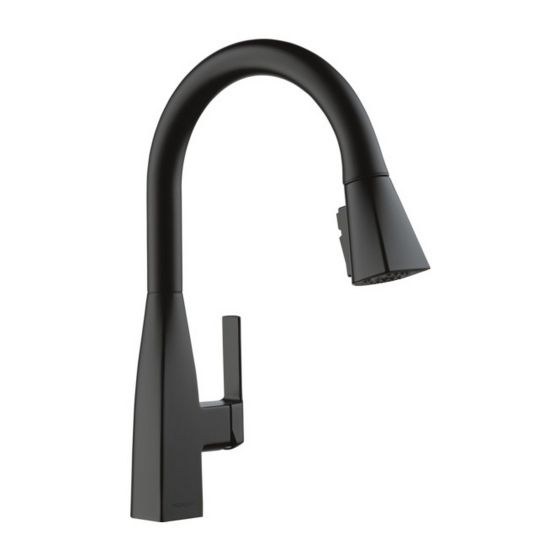 Robinet d'évier avec bec rétractable Xander, noir