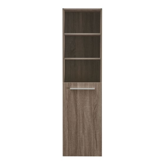 Side Cabinet - Relax - 1 Door/2 Shelves - Brown - Right Opening - 15-3/4” x 59”