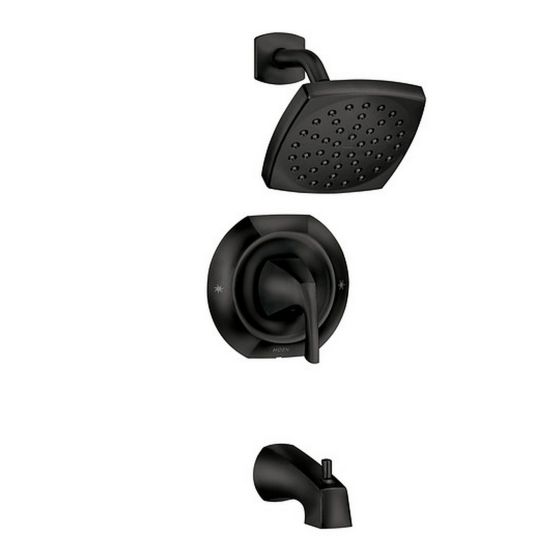 Robinet bain/douche Lindor, 1 poignée, noir mat