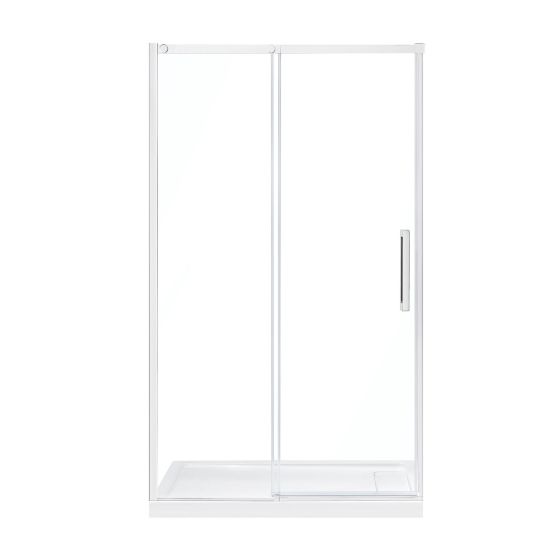 Porte de douche coulissante, Camilla, 48" x 32" x 78,74", verre clair, chrome