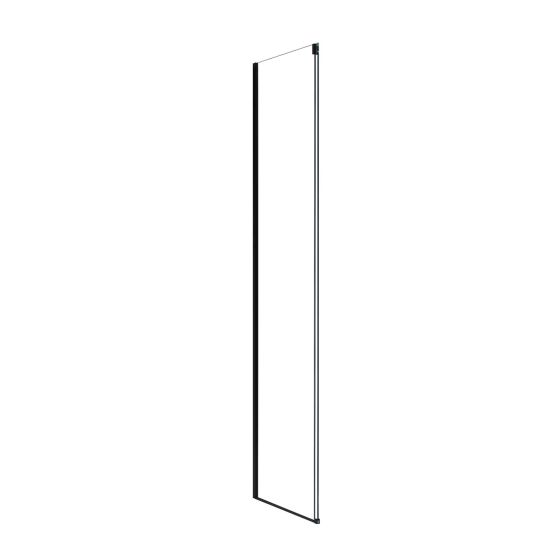 Shower Return Panel - Camilla - Clear Glass –32" x 78.74" – Matte Black