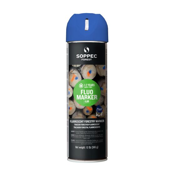 Traceur de chantier fluorescent FLUO MARKER, bleu, 345 g