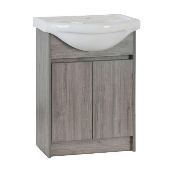 Meuble-lavabo Cybelia, 24", fini gris