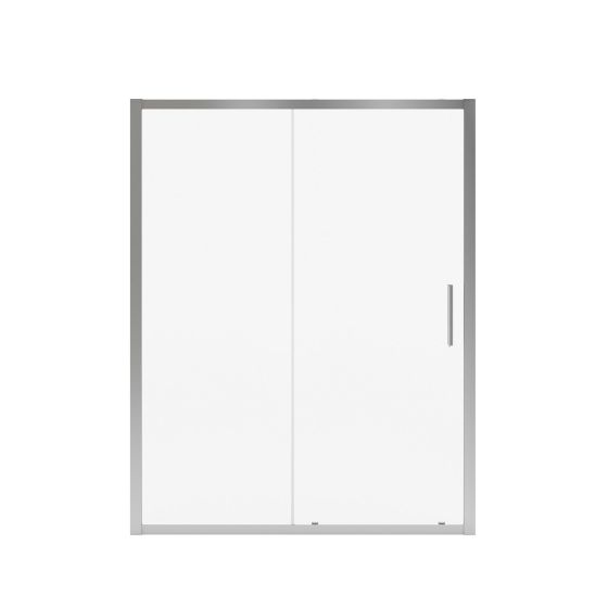 Porte de douche coulissante, Connect, 57"-58,5" x 72", verre clair, chrome