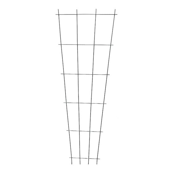 Treillis pour plantes grimpantes, modèle éventail, 72" x 23", noir