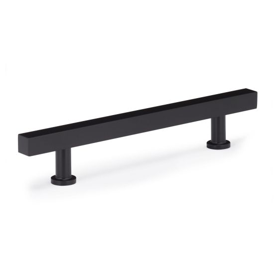 Square Bar Metal Pull - 128 mm - Matte Black