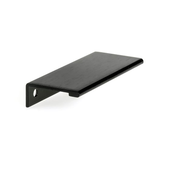 Contemporary Aluminum Edge Pull - 80 mm - Brushed Black