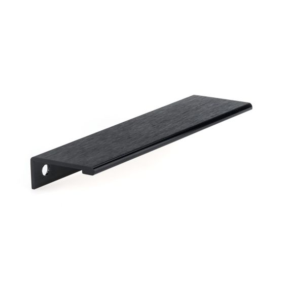 Contemporary Aluminum Edge Pull - 128 mm - Brushed Black