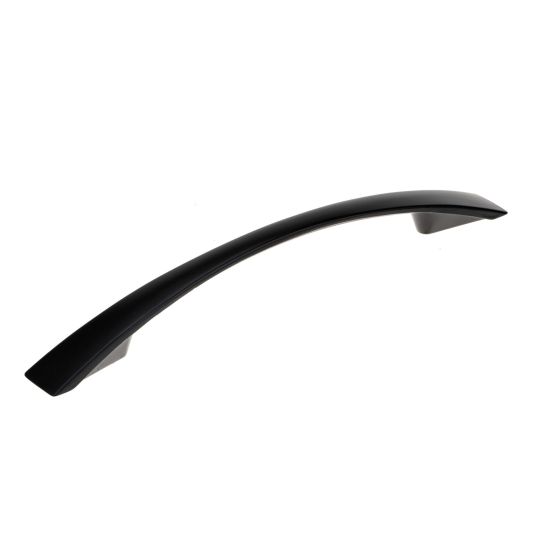 Shallow Bow Contemporary Metal Pull - 128 mm - Matte Black