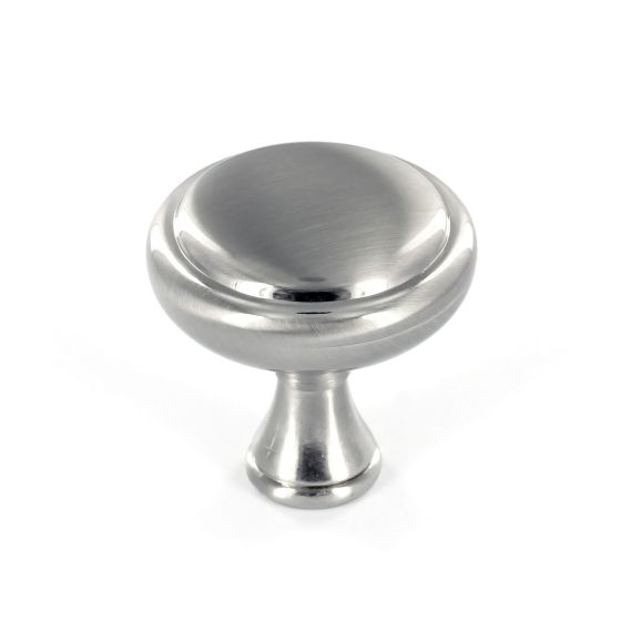 Classic Mushroom Metal Knob - Brushed Nickel