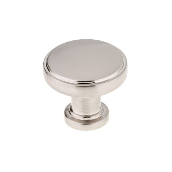 Bouton moderne à la surface lisse, nickel brossé