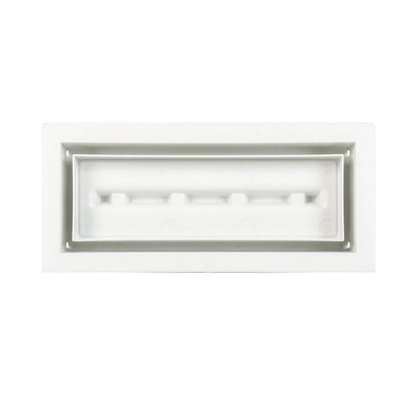 Évent de sol encadré, blanc, 3" x 10"